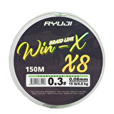 RYUJI WINX X8 150M CHARTREUSE İP MİSİNA 0,16mm