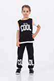 Erkek Çocuk Cool Baskılı  Alt Üst Basic Takım 2-5 Yaş