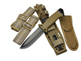 Columbia Tiger Tactical HTM 3321 B Kahverengi Outdoor / Survival Bıçak 27cm - Kauçuk Sap, Kılıflı, Kutulu