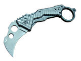 Quartermaster DA46 Karambit Outdoor Çakı 18 cm - Tırtıklı, Karbon Fiber Sap