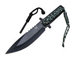 Cut Knives F19 TY0453 Magnezyum Kamp Bıçağı 27 cm - Paracord İpli Saplı, Kılıflı