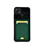 OPPO A15  KARTLIKLI SİLİKON KILIF YEŞİL