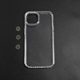 İPHONE 15  ŞEFFAF LENS HEDİYELİ CLEAR CASE (RENK SEÇENEĞİ LENS İÇİNDİR) GÜMÜŞ
