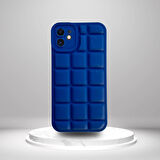 İphone 11 Uyumlu  Silikon Madlen Case LACİVERT