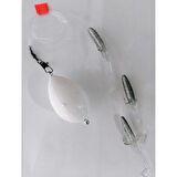 At - Çek Top Arkası Silikon Balık 3 Lü Hazır Set - Silvery 