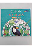4E Boyama Kitabı Çocuklar İçin Mandala Orman Desenli Karatay