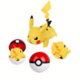 ThreeMB Toys Pokemon Orijinal Lisanslı Elf Topu Pikachu Atak