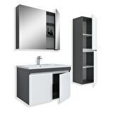 Teta Home Tokyo 80 Cm Mdf Banyo Dolabı Seti +Boy Dolabı