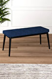 Tinaa Jery Kumaş Modern Siyah Ahşap Ayak Bench Oturak 90x40, Ayakkabılık Bank, Yatak Ucu Puf