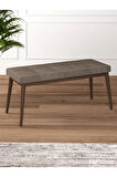 Tina Baby Face Modern Ceviz Ahşap Ayak Bench Oturak 90x40, Ayakkabılık Bank, Yatak Ucu Puf