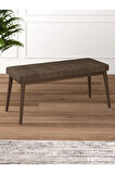 Tina Baby Face Modern Ceviz Metal Ayak Bench Oturak 90x40, Ayakkabılık Bank, Yatak Ucu Puf