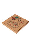 Tiri Store Kraft Pizza Kutusu 100 Adet 33x33x4 cm