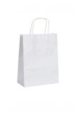 Tiri Store Büküm (Burgu) Saplı Karton Çanta Beyaz 25 Adet 18x24x8 cm