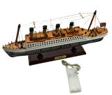 Işıklı Ahşap Titanic Maketi – Dekoratif ve Koleksiyonluk Büyükl. odel 35 cm.