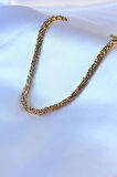 316L Çelik Gold Renk Kral Zincir Model Erkek Kolye - TJ-ERK1323