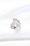 Silver Renk Ayarlanabilir Kavisli Ayna Yüzük - TJ-BYK3114