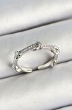 Pirinç Düğüm Figürlü Zirkon Taşlı Gümüş Renk Ayarlanabilir Kadın Yüzük - TJ-BYK3777