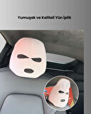 Araba Baş Dayanağı Kılıfı Yumuşak Yün Kumaş Dekoratif
