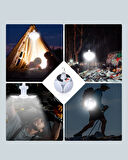 Güneş Paneliyle Şarj Olan Katlanabilir LED Çadır Lambası – 5 Kademeli Aydınlatma