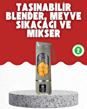 Tip-C Şarjlı 12 Bıçaklı Blender – Taşınabilir Şarjlı Meyve Sıkacağı