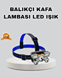 Outdoor ve Gece Balıkçılığı İçin LED Kafa Lambası – USB Şarjlı, 60° Ayarlanabilir Far