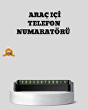 Çevirmeli Araç İçi Park Numaratörü – Alüminyum Gri, Kolay Montaj ve Net Görünüm