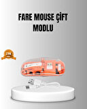 Çift Modlu Kablosuz Bluetooth 5.0 + 2.4GHz Mouse – 3 Cihaz Bağlantılı, Hızlı Geçiş Düğmeli