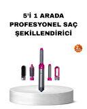 5’i 1 Arada Saç Şekillendirme Seti Negatif İyon Teknolojili ve Hızlı Kurutmalı