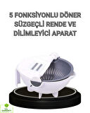 Çok Fonksiyonlu Döner Rende Süzgeç Hazneli Ergonomik Sebze Doğrayıcı