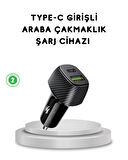 38W Araç Şarj Cihazı Type-C PD USB Hızlı Şarj Çift Port