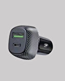 38W Araç Şarj Cihazı Type-C PD USB Hızlı Şarj Çift Port