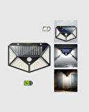 100 LED Güneş Enerjili Bahçe Lambası - PIR Sensörlü, IP65 Su Geçirmez Dış Mekan Aydınlatma