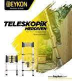 beykon teleskopik 290 cm 10 basamaklı uzayan merdiven