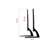 32-75" Evrensel Masaüstü TV Lcd Led Standı Sabit Ekran Yükseklik Ayarlanabilir Şık Dayanıklı Tasarım