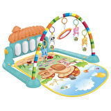 TOMMYBABY Adil Oyuncak Oyun Halısı Sevimli Piyanolu Sesli Işıklı Aynalı Oyun Halısı Bebek Yenidoğan 60 X 75
