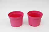 DEKORATİF SAKSI - PEMBE RENKLİ 5 ADET