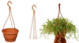 ASKILI ÇİÇEK SAKSISI 20 ADET 18 CM - MAKROME SAKSI (Kiremit Renk)