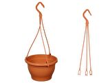 ASKILI ÇİÇEK SAKSISI 20 ADET 18 CM - MAKROME SAKSI (Kiremit Renk)