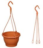 ASKILI ÇİÇEK SAKSISI 20 ADET 18 CM - MAKROME SAKSI (Kiremit Renk)