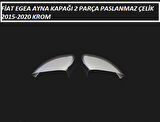 FİAT EGEA KROM AYNA KAPAĞI 2 PARÇA PASLANMAZ ÇELİK 2015 2016 2017 2018 2019 2020