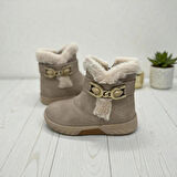 KIZ ÇOCUK TOKALI KAYMAZ TABAN TÜYLÜ BEJ BOT 