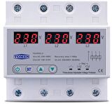 Tomzn Voltaj Koruma Rölesi Koruyucu Röle 220V 63A 3 Fazlı - Ev Tipi Trifaz