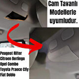 Rifter-berlingo-proace City-doblo-opel Cam Tavanlı Ara Bölme Demiri Kapakları 2 Adet Kumaşı Kaplı