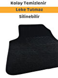 Beylini Oto Paspas Halı Kaymaz Taban Yıkanabilir Silinebilir Universal Tüm Araç ve Modellere Uyumlu Lüks Siyah Tpr Taban 4 Parça Siyah