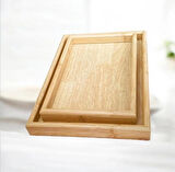 2'li Lüx Bambu Ahşap Tepsi Seti (25 x 35) & (20 x 30)