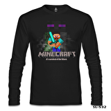 Minecraft - Survival of the Fittest Siyah Erkek Sweatshirt