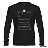 Death Note - How to Use It Siyah Erkek Sweatshirt