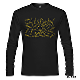 Sherlock - Bored Siyah Erkek Sweatshirt