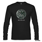 S.H.I.E.L.D Siyah Erkek Sweatshirt