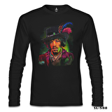 Jimi Hendrix Siyah Erkek Sweatshirt